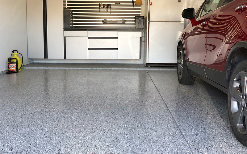 residential epoxy flooring and cabinets