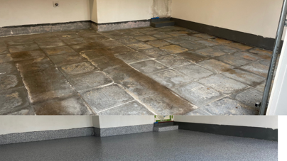before and after garage experts flooring