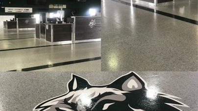 floor decal of a wolf floor decal of a wolf