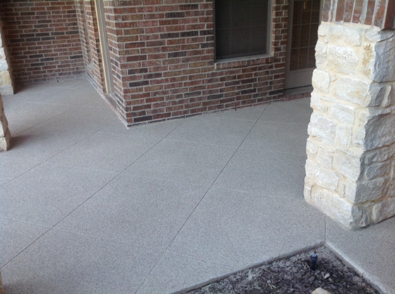 re-done concrete patio