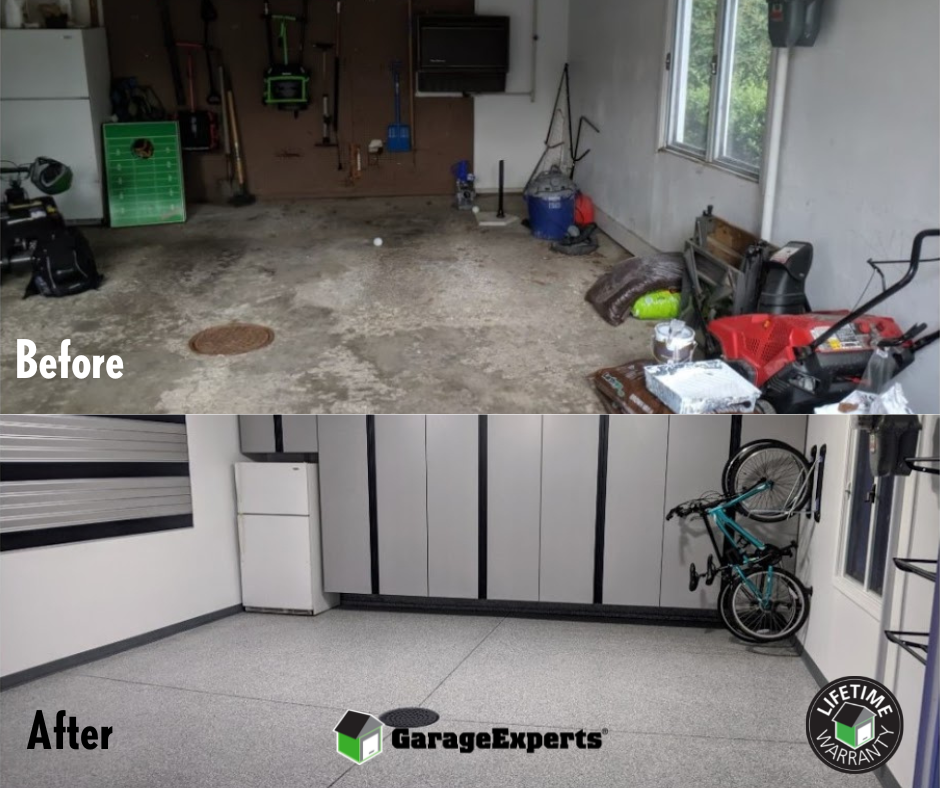 Garage makeover before and after
