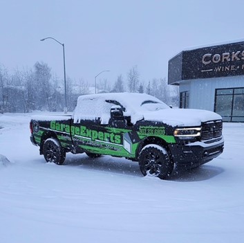 truck covered in snow