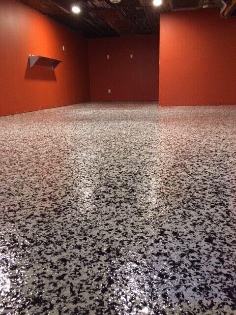 New hard flooring with orange walls